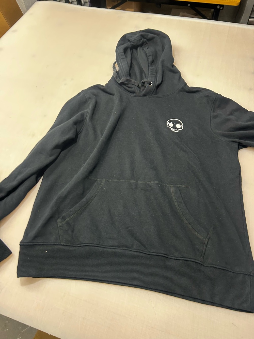 Black Skull Logo Hooded Sweatshirt - women’s large